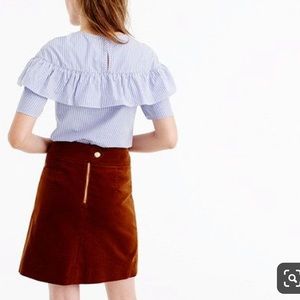 LIKE NEW J CREW CORDUROY SKIRT RUST SIZE 0